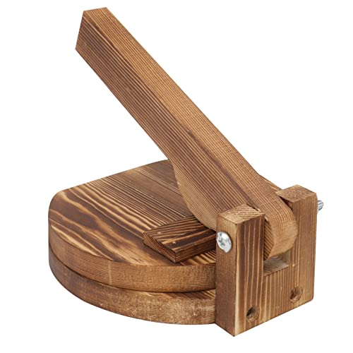 DOITOOL Wooden Dumpling Press with Handle Dough Presser