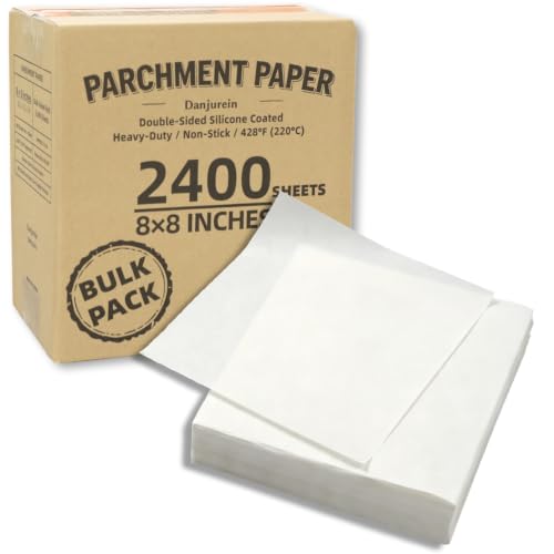 8x8 Parchment Paper Squares - 2400 Bulk Sheets, White - color: White, size: 8×8 - 2400 Sheets
