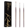 Golden Maple Kolinsky Sable Miniature Paint Brushes - Size 0, 1, 3 - size: 0 1 3 Round Point