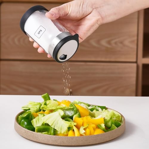Verdental 6 oz Small Salt or Pepper Shaker, 4 Settings, S/M/Pour/OFF - size: 6 oz (2.3*4.3 in)