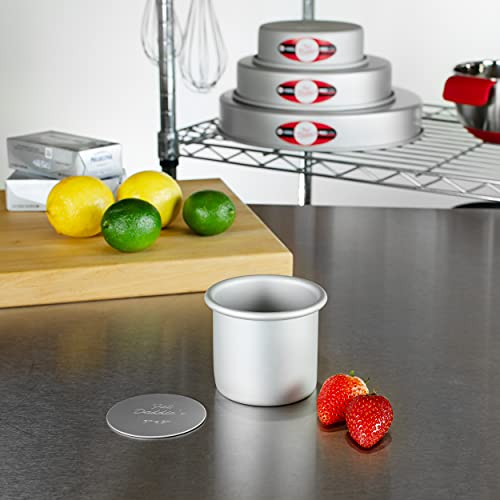 Fat Daddio's PCC-33SET Anodized Aluminum Round Cheesecake Pan with Removable Bottom, 3 x 3 inch, Set of 2 - size: 3 x 3 Inch, Set of 2, style: Sets