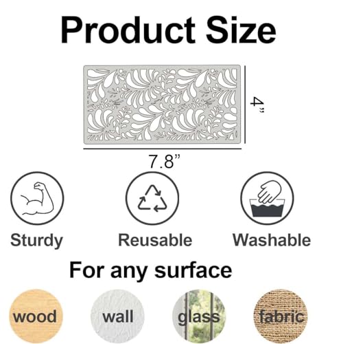 Stencils for Crafts Reusable Art Stencils for Painting 8"x4"