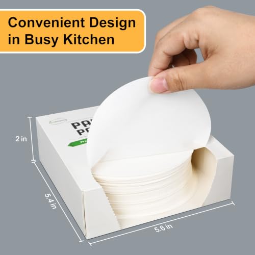 EcoDispose 1000 Pcs 5 Inch White Non-Stick Round Hamburger Patty Paper - color: White, size: 5" Round