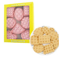 Waffle Cookie Cutters,8 Pieces Plastic Cookie Stamps (Waffle) - color: Waffle