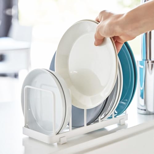 2 Pack Metal Dish Plate Rack Pot Lid Holder Kitchen Organizer (Black) - color: Black