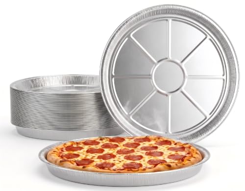 25-Pack 12-Inch Disposable Pizza Pans, Aluminum Baking Trays - size: 25 Pack