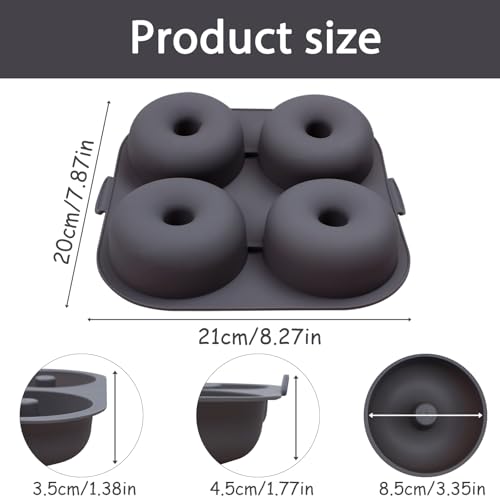 Silicone Donut Pan for Baking, 4-Cavity Doughnut Mold