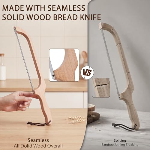 Bread Knife and Cutting Board Kit,with Adjustable Thickness