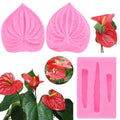 ZiXiang Anthurium Silicone Mold Anthurium Stamen Fondant Molds Set of 2 - color: Style G