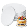 uxcell 6Pcs Cake Boards 8" Round Cake Drums Oil-Proof, Silver Tone - color: Silver Tone, size: 8 Inch