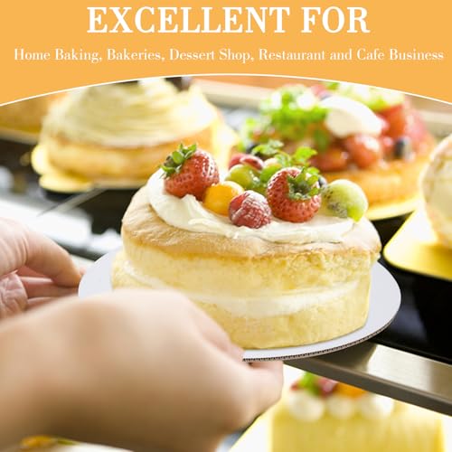 Sudaya Cake Boards 50 PCS, Cake Boards 6 Inch Round, Cardboard Cake Rounds, Disposable Cake Plates, Food Grade Cake Base Cake Tray Cake Circles, 6 Inch Cake Board White Cardboard Circles Round Base - size: 6 Inch