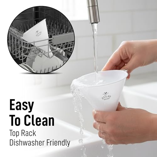 Zulay Kitchen 3-Piece Funnel Set, for Kitchen Use Filling Bottles, Plastic