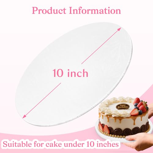 10 Inch Cake Drum, Cake Boards 10 Inch Round, 1/4" White 8in 10in 12in 14in Cake Drums Cardboard Base Board Circles for Pizza Wedding, 2 Pack - size: 10 Inch