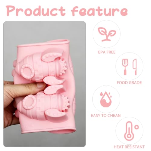 6-Cavity Space Theme Silicone Molds, 2 Pack - color: Pink-XY084