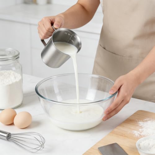 Stainless Steel Metal Measuring Cup w/Handle for Liquid,16&16oz - size: 16 oz+16 oz