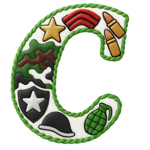 Mighty Gadget Fancy Cursive Letter A to Z Cookie Cutter - 4" Tall Alphabet Baking Mold (Random Color) (C) - color: C