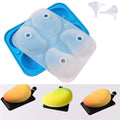 4 Holes 3D Mango Shape Cake Mold Fruit Pudding Ice Tray Mold Jelly Pastry Ice Cream Mould Mousse Cake Baking Molds