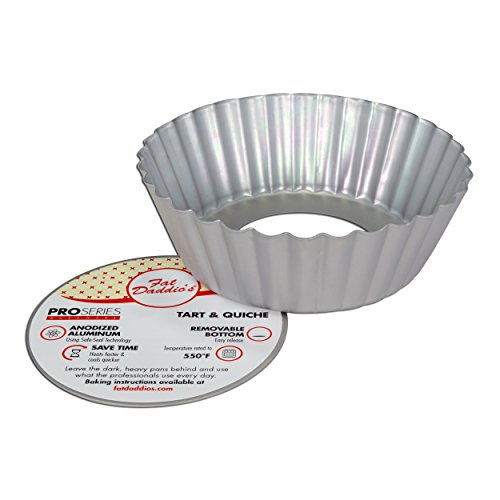 Fat Daddio's Anodized Aluminum Fluted Tart Pan, 6 Inches by 2 Inches - size: 6 x 2 Inch