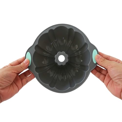 6.5 Inch Silicone Fluted Tube Cake Mold Pumpkin Type for Baking - size: 6.5 Inch-Pumpkin-2 Pack