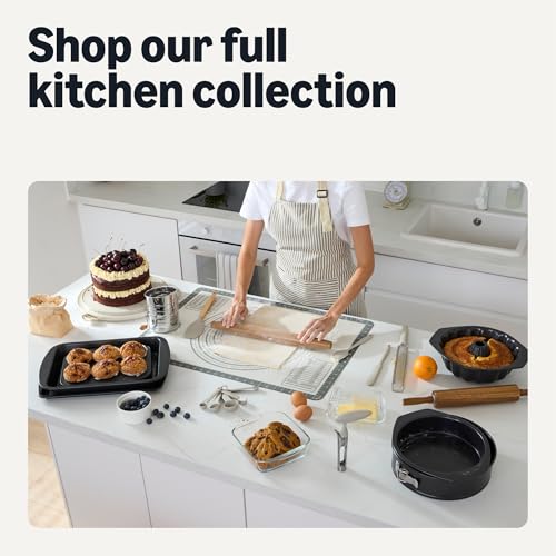 Amazon Basics Nonstick Bakeware Set, Stackable, Dishwasher and Oven-Safe, Baking Pan, 6 Piece (Pack of 2) - size: 6 Piece (Pack of 2)
