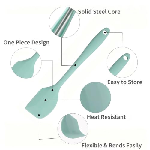 Silicone Spatulas 7Pcs, 8.46 Inch Small Spatula Set, BPA-Free