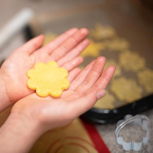 ALLTOP Scalloped Biscuit Cutters with Handle, Flower Shaped - style: Plum Blossom