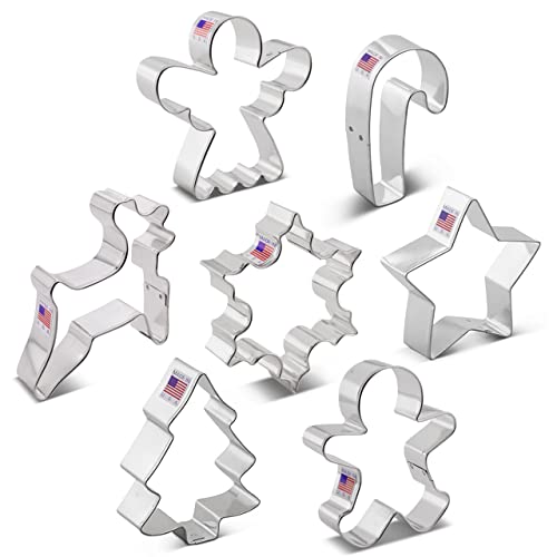 Ann Clark Christmas Cookie Cutters Set of 7, Made in USA - style: Christmas 7-Pc Set