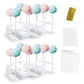 NWK 2 Pieces Cake Pop Stands Set with Sticks Kit (Clear) - color: Clear (with 50pcs sticks)