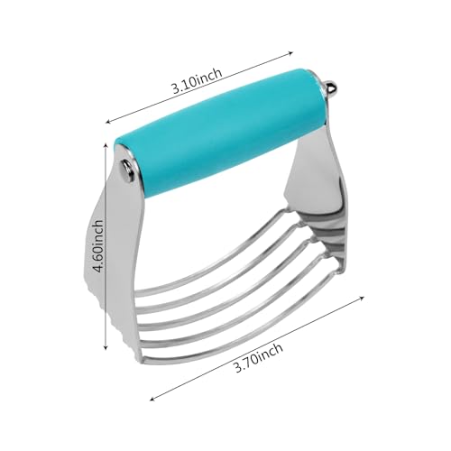 Dough Blender Heavy Duty Pastry Cutter Stainless Steel Butter Cutter Professional Baking Tool For Mixing Flour Butter (Blue) - color: Blue