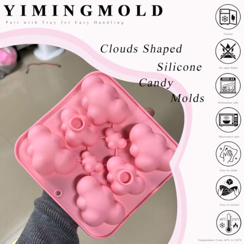 8 Cavity Clouds Shaped Silicone Chocolate Molds - color: Style C