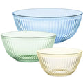 Pyrex Colors Tinted (3 Piece) Small/Medium/Large Glass Mixing Bowls - color: Clear, size: 3-Pack, Small/Medium/Large, Unlidded