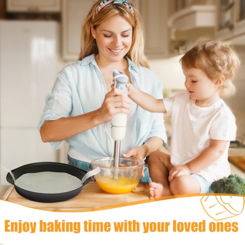 8" Round Cake Pan, 3PCS Nonstick Cake Pans with 100 PCS Parchment Paper, Carbon Steel Cake Baking Pans with Handle, Dishwasher Safe - size: 8 Inch - A