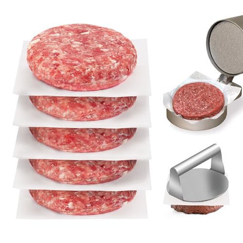 BYKITCHEN 6x6 Inch Square Burger Patty Paper for Smash Burger Press, 300pcs - size: 6 x 6 Inch