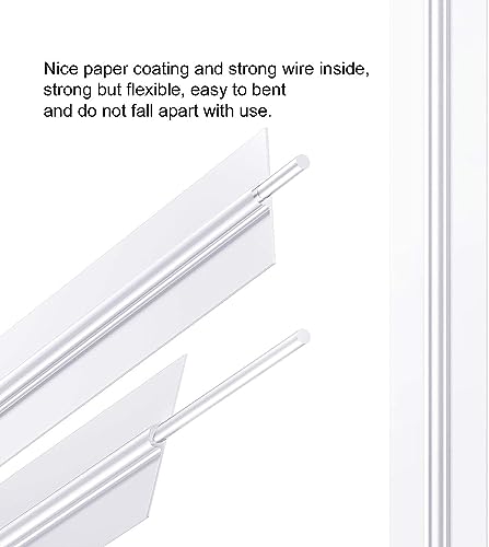 Easytle 1200 Pcs 5" White Paper Twist Ties Bread Ties White Twist Ties Twisty-Ties Bag Ties Twist Ties for Bags Bread Wire Ties Twist Tie for Party Cello Candy Bread Coffee Bags Cake Pops - size: 1200 Pcs