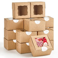 ZORRITA Small Cookie Boxes with Window, 4x4x2.5 Inch, 24pcs