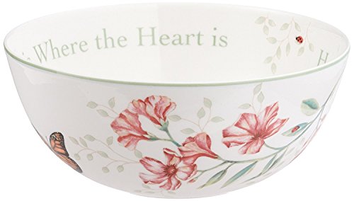Lenox Butterfly Meadow "Home Is Where The Heart Is" Serving Bowl - style: Bowl, Sentiment