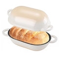 5 QT Enameled Cast Iron Sourdough Bread Oven, Loaf Pan with Lid - color: Caramel, size: 5 QT