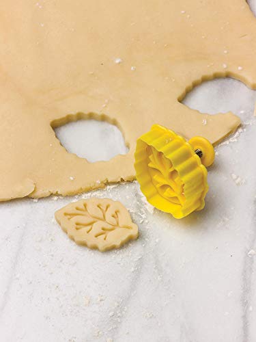 Fox Run Harvest Autumn Leaves 2" Pastry/Cookie/Pie/Fondant Stampers and Cutters, 4-Piece Set, Multicolor - style: Autumn Pie Cutters