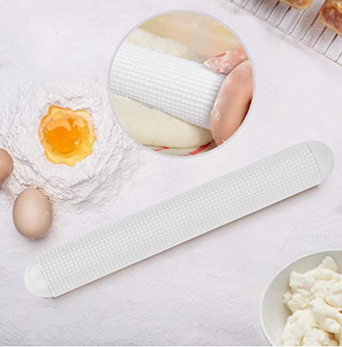 Rolling Pin, 9.8in ABS Fondant Roller with Bumped Point, Ergonomic Fondant Cake Dough Roller, Practical Nonstick Rolling Pins for Cake Bread Noodle Pastry