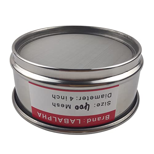 LABALPHA 400 Mesh Lab Sieves, Test Sieve #400 Mesh, 4'' Diameter, 304 Stainless Steel Wire Cloth (0.0385mm) - size: 400 mesh (0.0385mm)