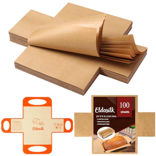 Unbleached Parchment Paper Loaf Pan Liner - Precut 9''x5'' Non-Stick, Fits 8.5''x4.5''/10''x5'' Loaf Pans, Heat-Resistant 430°F, Food-Safe for Bread Baking (100 Pcs & 1 Silicone Liner) - size: 9x5 inches - 100 pieces Paper + 1 piece Silicone