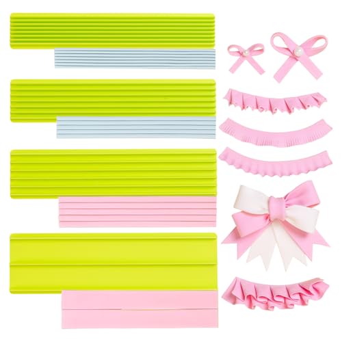 4 Pcs Fondant Strip Cutter, MultiCutter Ribbon Rectangle Cookie Cutter