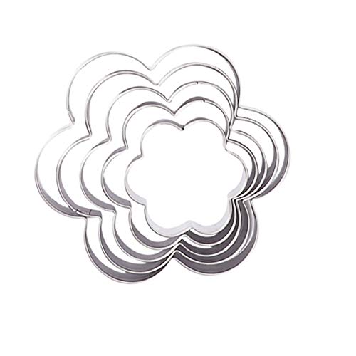 Flower Cookie Cutter Set Pack of 5 Stainless Steel Sandwich Cutter - style: C-Flower
