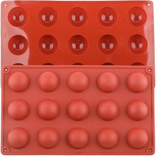 15 Cavity Semi Sphere Silicone Chocolate Molds Set Of 2 - color: Style A