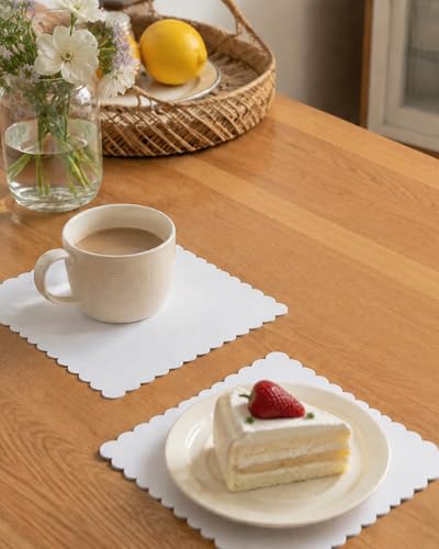 qiqee White 10 Inch Wave Cake Boards 160-Packs Squares Base Food-Grade Cardboard Wave Cake Plate（Thinner But Stronger） - size: 10 inch/ 160 Pcs/ White