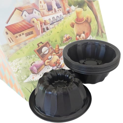 4 Inch Mini Fluted Cake Pan, Carbon Steel Round Cake Mold, 8 Pack