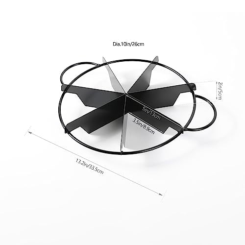 HAWOK 7-Slice Pie Cutter and Cake Divider, Press-Style Carbon Steel Tool for Pie, Cake and Pizza up to 10 inch
