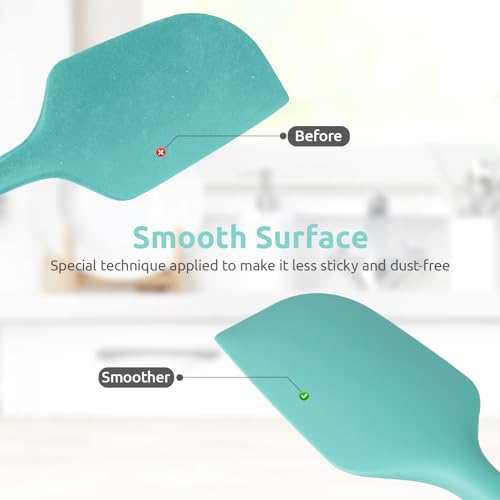 U-Taste Silicone Large Spatula, 600ºF High Temp Scraper, 11.38in, Aqua Sky - color: Aqua Sky, size: 11.38 in (large spatula)