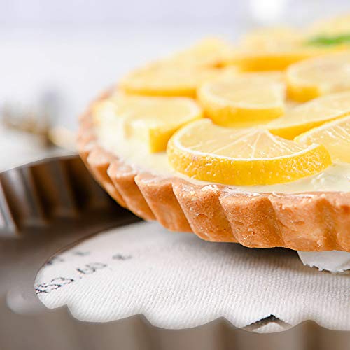 Gutsdoor Mini Tart Pan 4 Inch Heart Shape with Removable Bottom Quiche Pan Nonstick Round Quiche Pie Pan Set of 6 - style: Heart