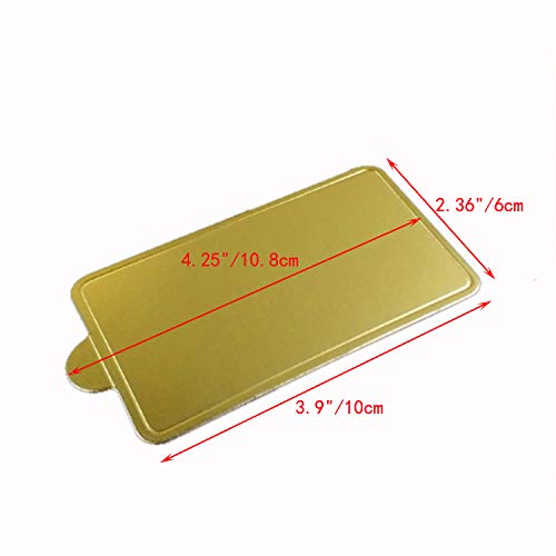 100 pcs 4.25"x2.36" Mini Cake Boards, Rectangular Cardboard Set - size: Rectangular